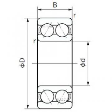 60 mm x 130 mm x 54 mm  NACHI 5312 angular contact ball bearings