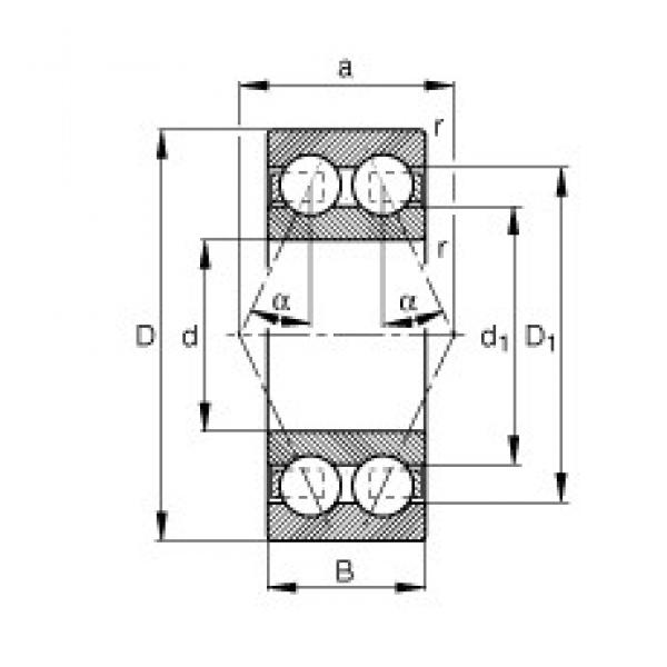 60 mm x 130 mm x 54 mm  FAG 3312-B-TVH angular contact ball bearings #1 image