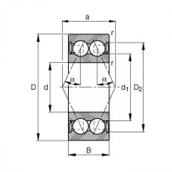 60 mm x 130 mm x 54 mm  FAG 3312-B-2RSR-TVH angular contact ball bearings #1 image
